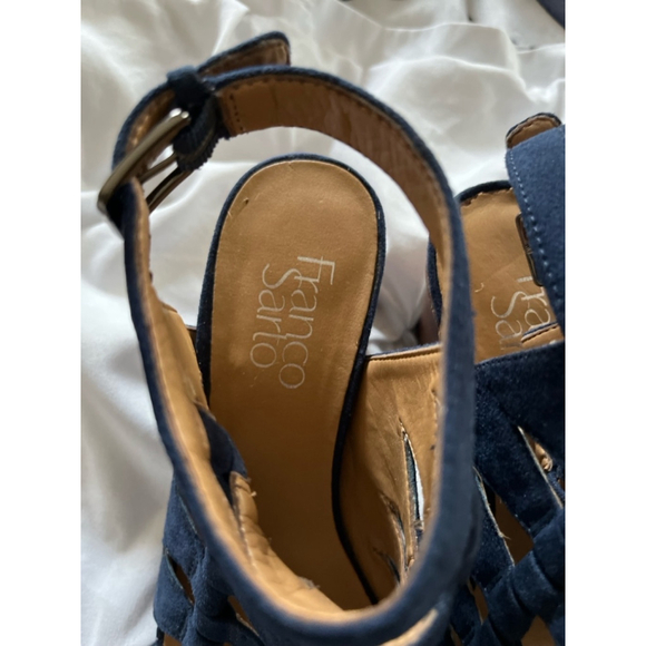 GUC Women's Franco Sarto Heels Size 6.5M Blue - Picture 2 of 6